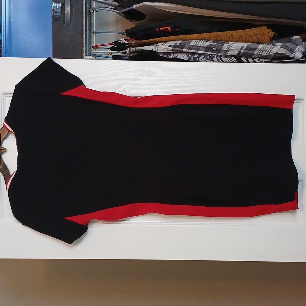 Guess Y2K Black and Red Mini Dress Womens XL - Picture 4 of 6